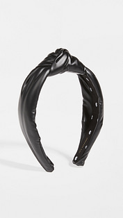 Lele Sadoughi Faux Leather Knotted Headband