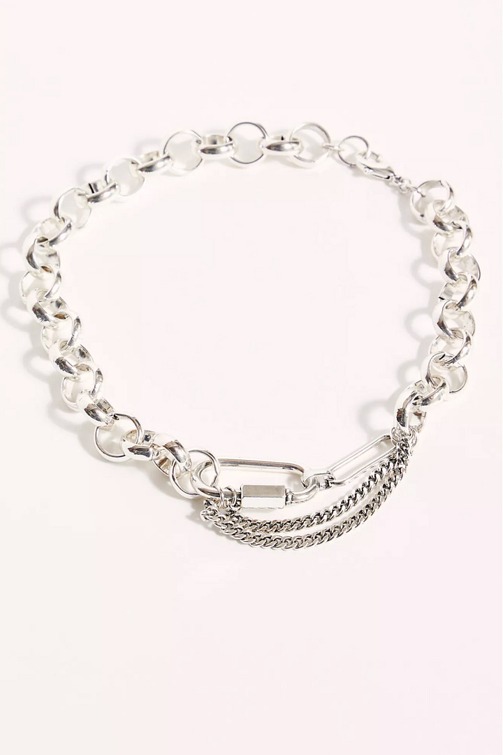 Free People Love Chain Silver Necklace