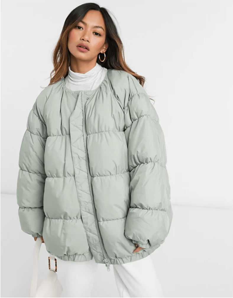 Asos sage green spring suffer coat