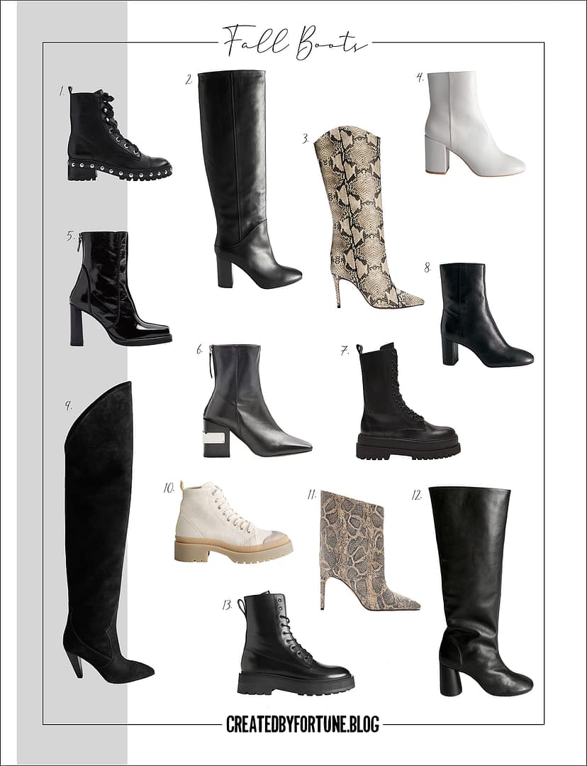 Fall 2020 boots and booties