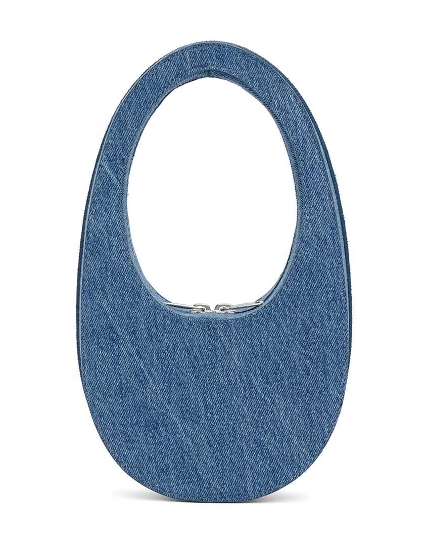 Coperni blue mini swipe denim bag